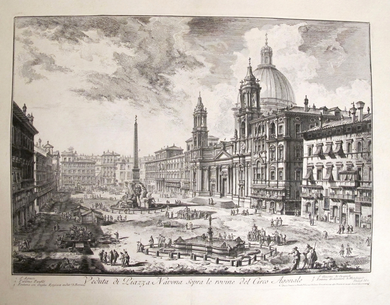 Piranesi, Giovanni: THE PIAZZA NAVONA, WITH S. AGNESE ON THE RIGHT ...